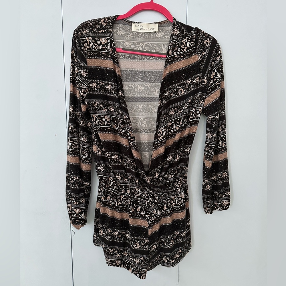 Vintage Havana V-Neck Romper